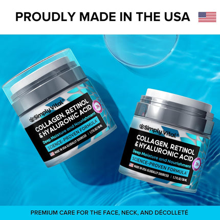 Anti-Aging Face Moisturizer with Retinol, Collagen & Hyaluronic Acid