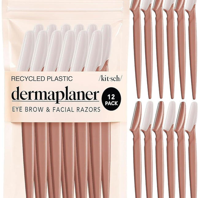 Terracotta Dermaplane Facial Razors, 12 pcs