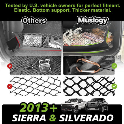 Truck Bed Cargo Net Trunk Netting with Heavy Duty Carabiners