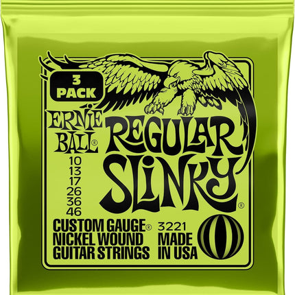 10-46 Nickel Wound Electric Guitar Strings 3-Pack (P03221)