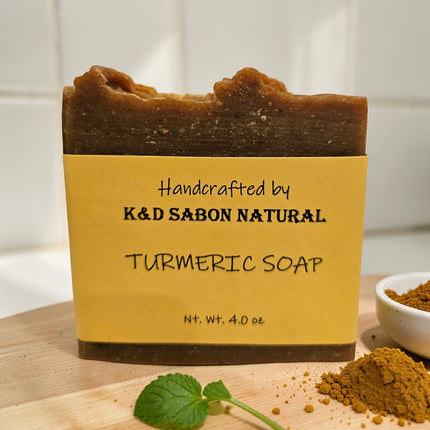 HomeChef ChefDelHogar K&D Turmeric Soap - Natural Golden Glow Exfoliating Bar Soap - 4oz Handcrafted — Kitchen & Home