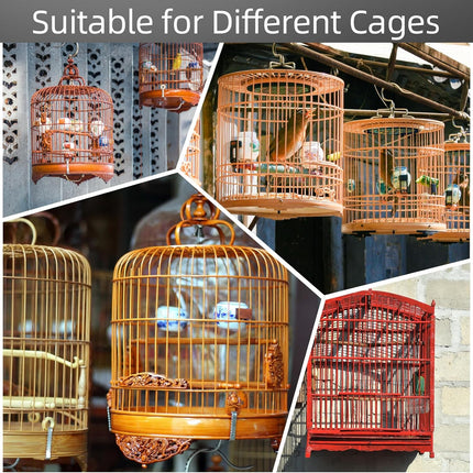 Bird Cage Seed Catcher Guard, Adjustable Stretchy Net Cover for Parrot Enclosures, Bird Cage Skirt Netting, Seed Catcher for Protective Shield for Parrot Enclosures (White)