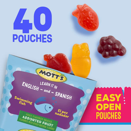 Assorted Fruit Snacks Family Pack, Gluten Free Gummies, 40 Count