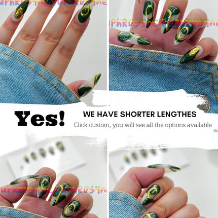 SourcetoHome 10PCS Black Chrome Press On Nails – Long Stiletto Fake Nails with Gold Metallic Swirl & 3D Waterdrop Design, Glossy Reusable Trendy Nails for Women and Girls – Euphrosyne - supplement facts label