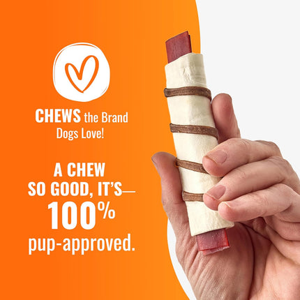 Triple Flavor Beef Tendon Wraps for Adult Dogs, 8 Count