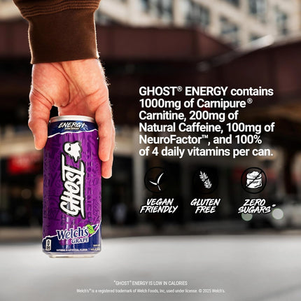 Grape Energy Drink 12-Pack, 16 oz Cans