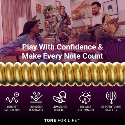 80/20 Bronze Acoustic Guitar Strings with Coated Long-Lasting Tone, Light 12-53