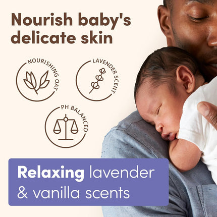 Nighttime Baby Bath & Body Lotion Set with Oat Extract