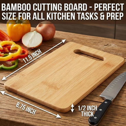 U.S.A.-Made Bamboo Cutting Board, Medium