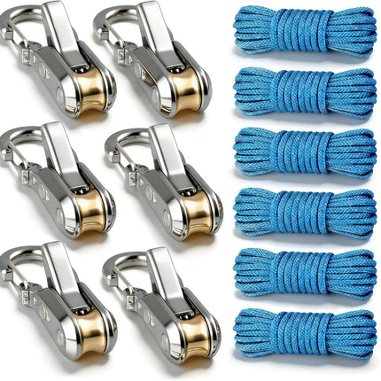 6 Pack Rope with Roller Tensioner for Easy and Secure Tying
