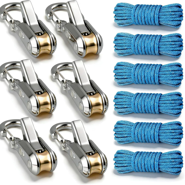 6 Pack Rope with Roller Tensioner for Easy and Secure Tying