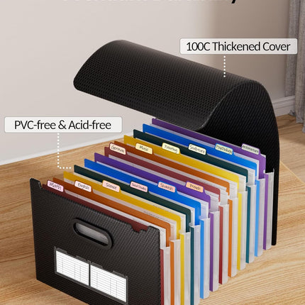 HomeChef ChefDelHogar Sooez Upgraded Accordion File Organizer, Expanding File Folder with Deeper — Kitchen & Home