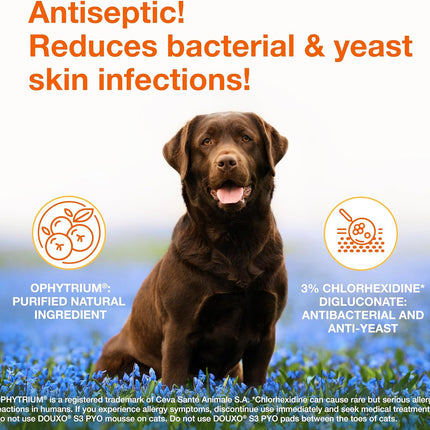 3% Chlorhexidine Antiseptic Pads for Dogs and Cats, 30 Count