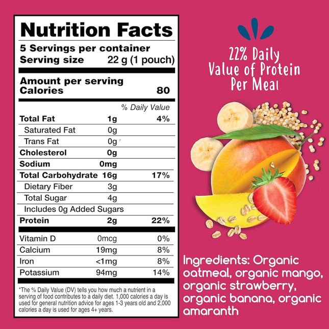 Organic Stage 3 Ancient Grain Baby Cereal Pouches