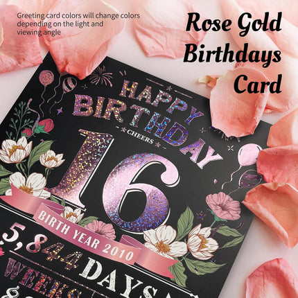 Large Pink 3D Pop-Up 16th Birthday Card for Her