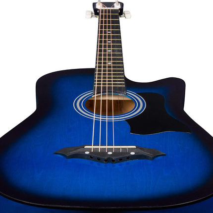 HomeChef ChefDelHogar Joymusic 38 inch blueburst beginner acoustic guitar kit,bundle with a strap — Kitchen & Home