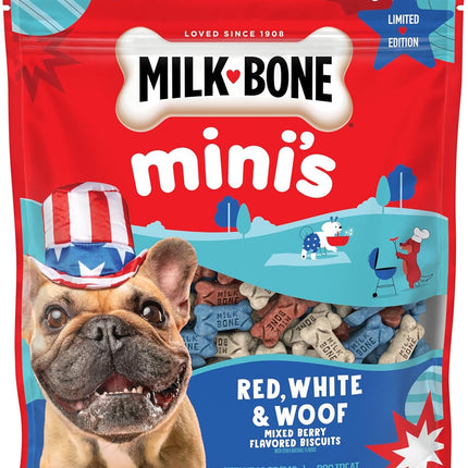 Mini Red, White & Woof Mixed Berry Flavor Dog Treats, 12 Oz. Bag