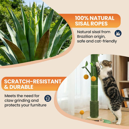 53-Inch Extra Tall Cat Scratching Post for Large Cats