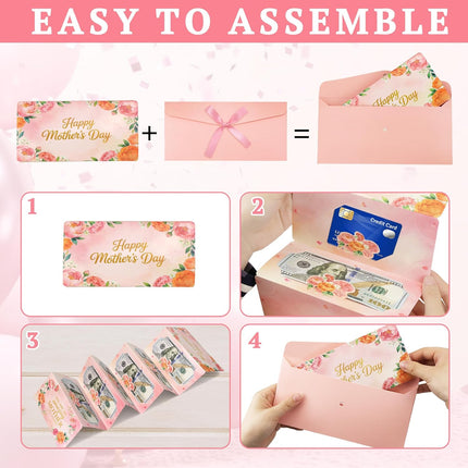 SourceToHome FuenteACasa Mother's Day Money Envelope with 6 Cash Slots DIY Money Holder Surprise — Home & Lifestyle