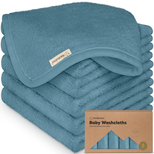 6-Pack Soft Viscose from Bamboo Baby Washcloths