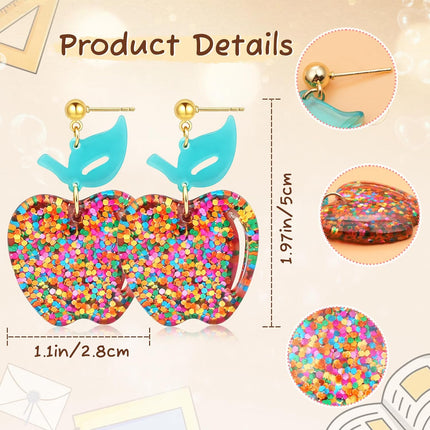 Teacher Apple Drop & Dangle Earrings