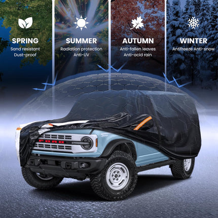 Multi-Layer Waterproof Full Car Cover for 4-Door Vehicles