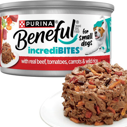 Beneful Small Breed Wet Dog Food in Gravy, IncrediBites With Real Beef — Pet Supplies