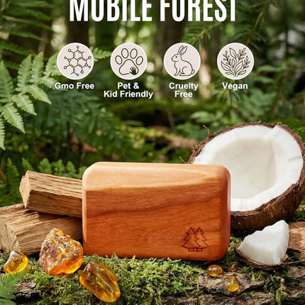 Natural Wooden Car Air Freshener for Visor Clip