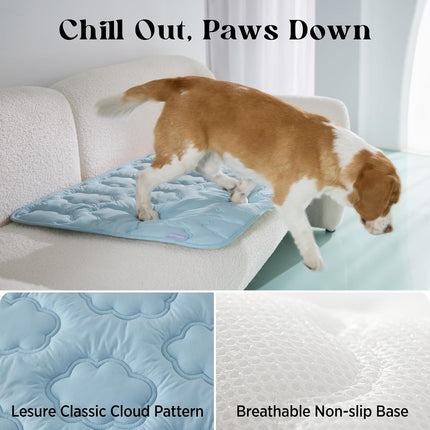 Dog Cooling Mat for Extra Large Dogs, 44 x 30 in, Blue