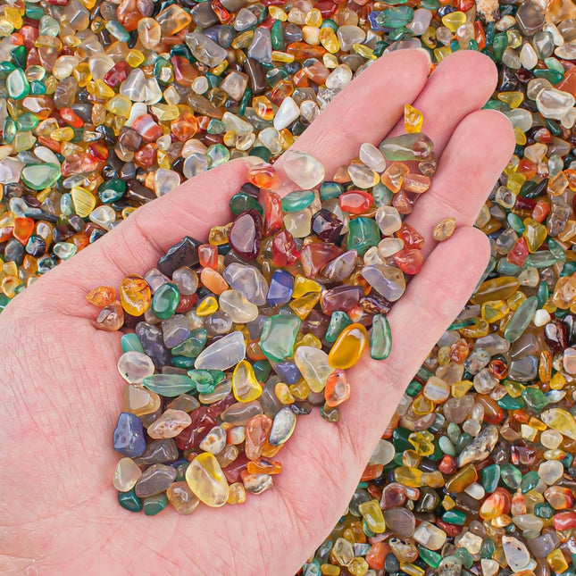 0.5 lb Colorful Agate Aquarium Gravel Rocks