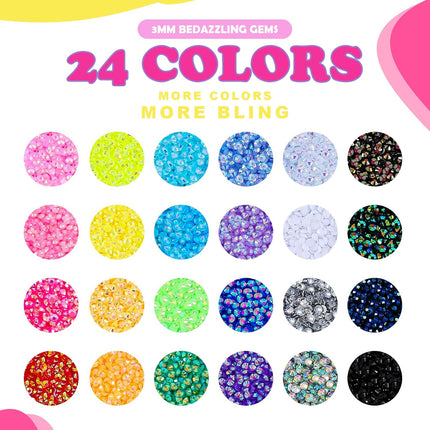 SourceToHome FuenteACasa CCINPPY Bedazzler Kit, 30000Pcs 3mm Flatback Resin Rhinestones for — Home & Lifestyle
