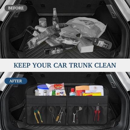 Black Collapsible Waterproof Car Trunk Organizer