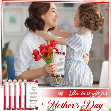 SourceToHome FuenteACasa 30 Sets Mother's Day Gift Bulk Diamond Pens with Crystal Top Cute — Home & Lifestyle