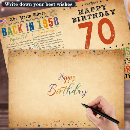 70th Birthday Card Gifts, 70th Birthday Decorations, 70 Year Old Birthday Gift, Back In 1956