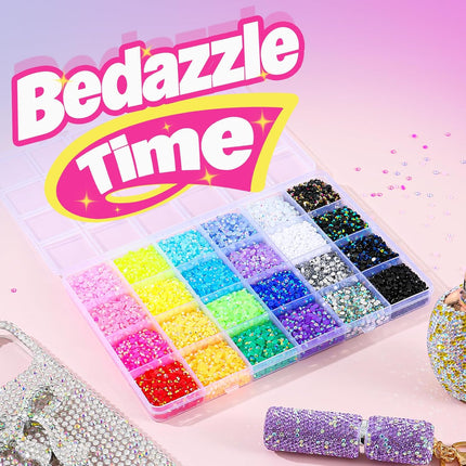 SourceToHome FuenteACasa CCINPPY Bedazzler Kit, 30000Pcs 3mm Flatback Resin Rhinestones for — Home & Lifestyle