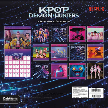 2027 Kpop Demon Hunters Wall Calendar