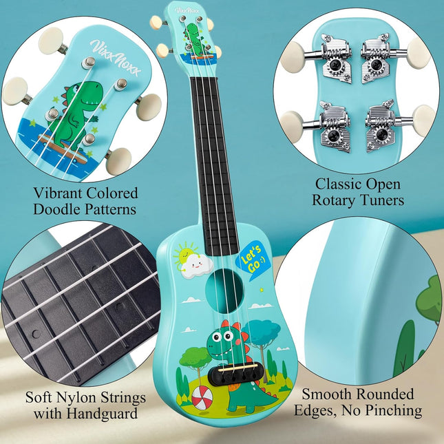 21 Inch Blue Soprano Ukulele Starter Kit