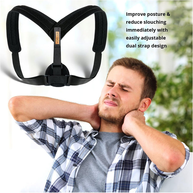 Figure 8 Posture Corrector Back Brace adjustable straps for men and women - side view