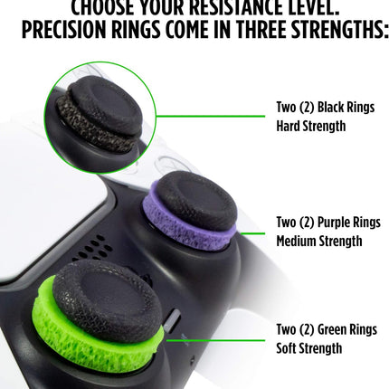 Precision Rings for Controller Aim Motion Control (Black/Purple/Green)