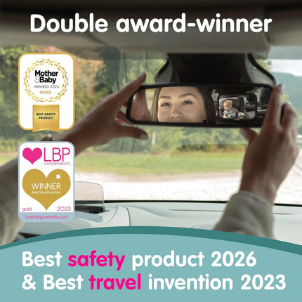 Rear-Facing Baby Car Mirror - Convex, Shatterproof, Shakeproof, 360° Rotation