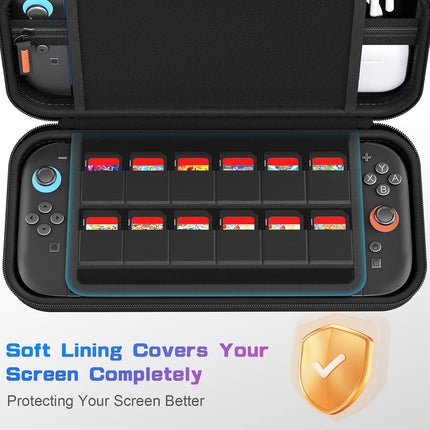 Protective Hard Shell Travel Carrying Case with 24 Game Cartridge Slots