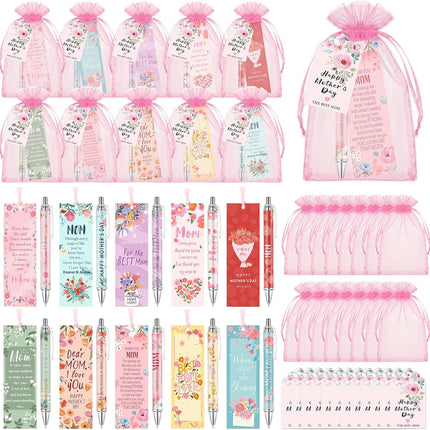 SourceToHome FuenteACasa Eaasty 30 Sets Mother's Day Appreciation Gifts Set Mom Pen and Bookmark — Home & Lifestyle