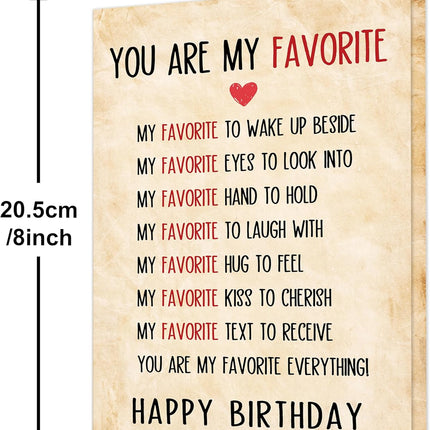 Romantic Happy Birthday Card for Him or Her