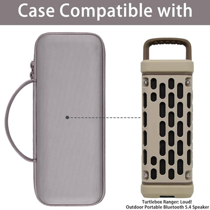 Tan Hard Shell Protective Storage Case for Outdoor Portable Bluetooth 5.4 Speaker