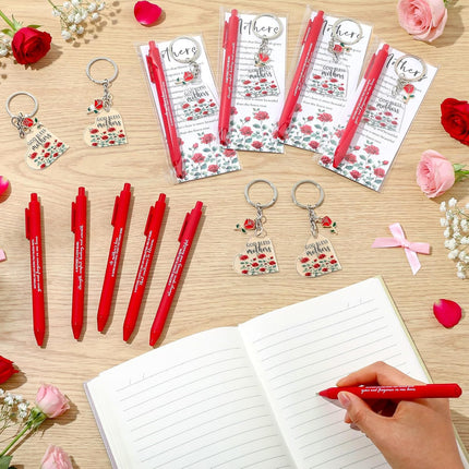 18-Set Mother's Day Red Rose Ballpoint Pens