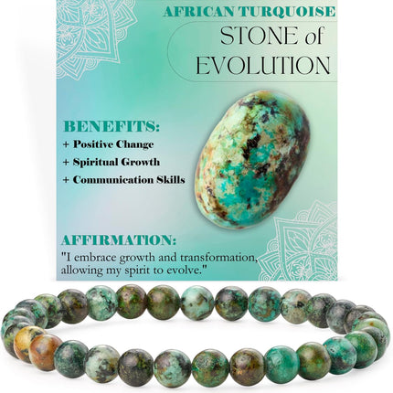 VitalEdge FiloVital Bivei 6mm Beaded Bracelets for Women Handmade Semi Precious Natural Stone — Fitness & Training