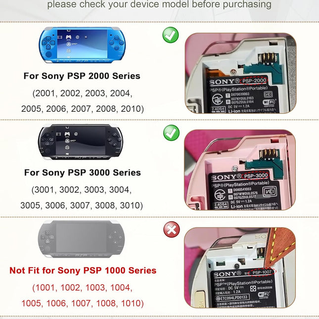 PSP-S110 Replacement Battery Pack 3.6V 1200mAh