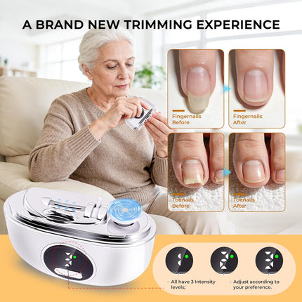 2026 3-in-1 Electric Nail Clippers with 3-Speed Trimming and Sanding