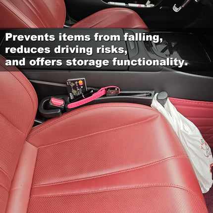 DriveForge ForjaRuta 2 Pack Car Seat Gap Filler with Storage, Organizer, Hook & Emergency Glass — Auto & Moto