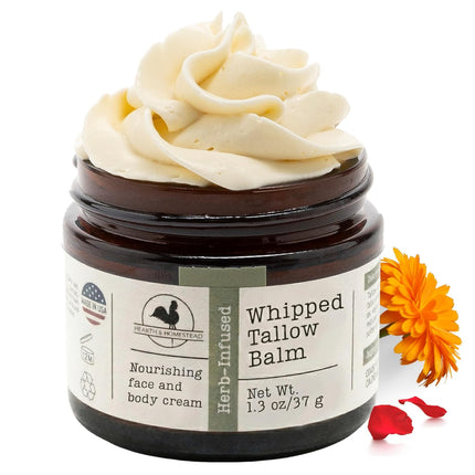 Whipped Beef Tallow Body Butter for Skin & Face, 1.3 oz